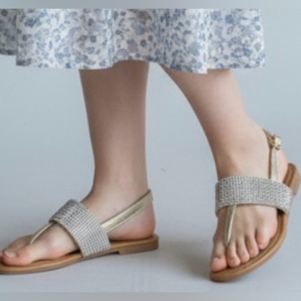 NWT- Madeline Stuart Elegant Gold and Silver Sandals